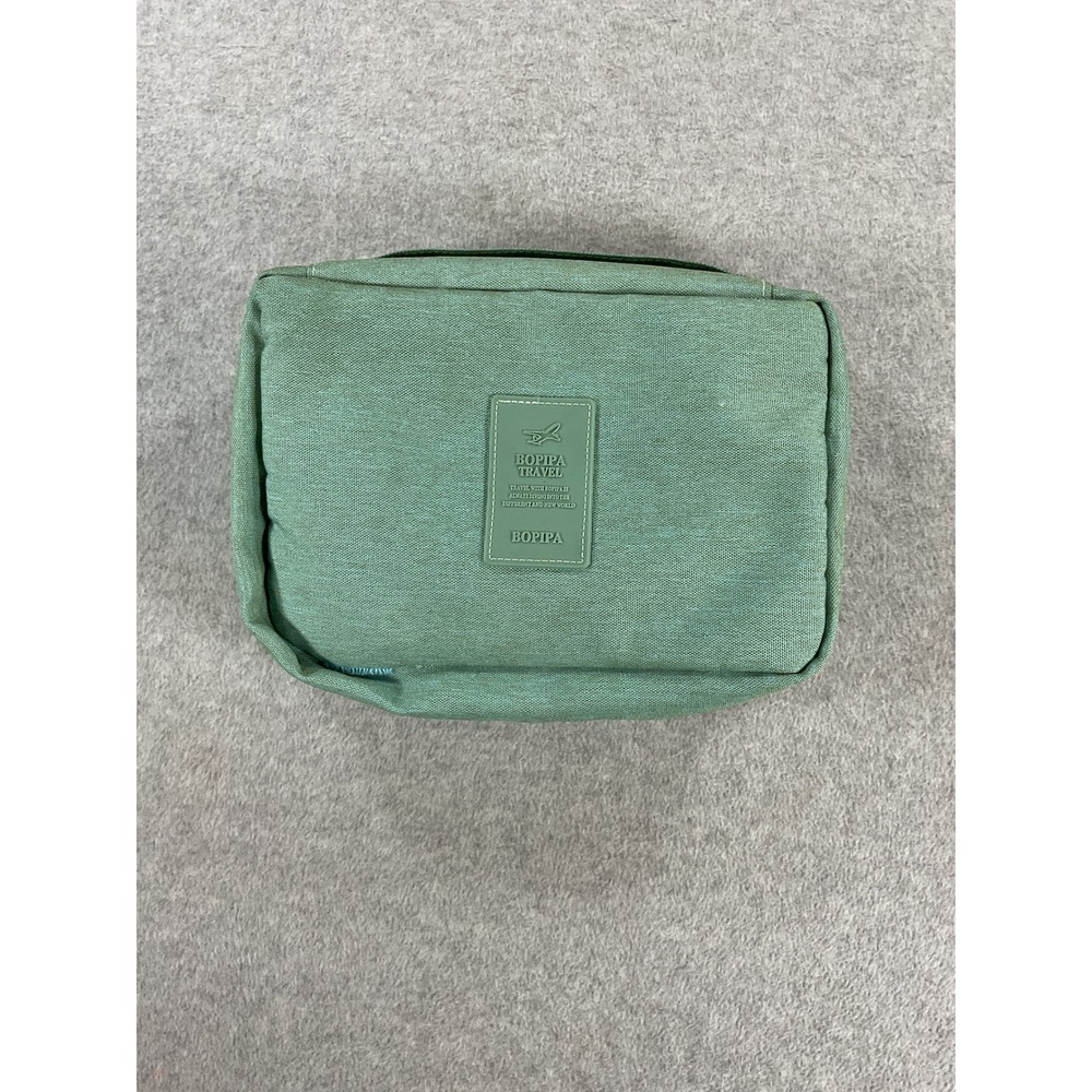 Bopipa Travel Hanging Toiletry Bag Sage Green Canvas Organizer Case